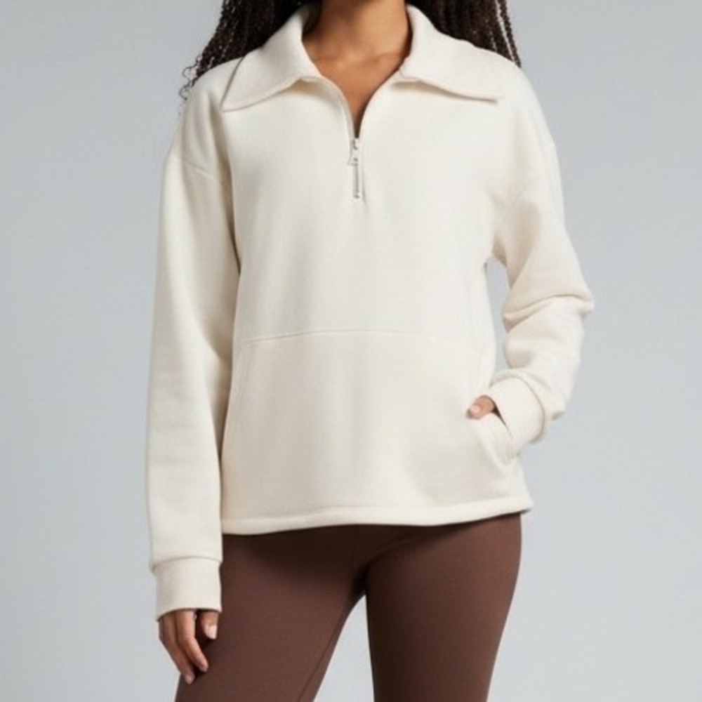 Beyond‎ Yoga Trek Pullover Sweatshirt in Fresh Snow size XS